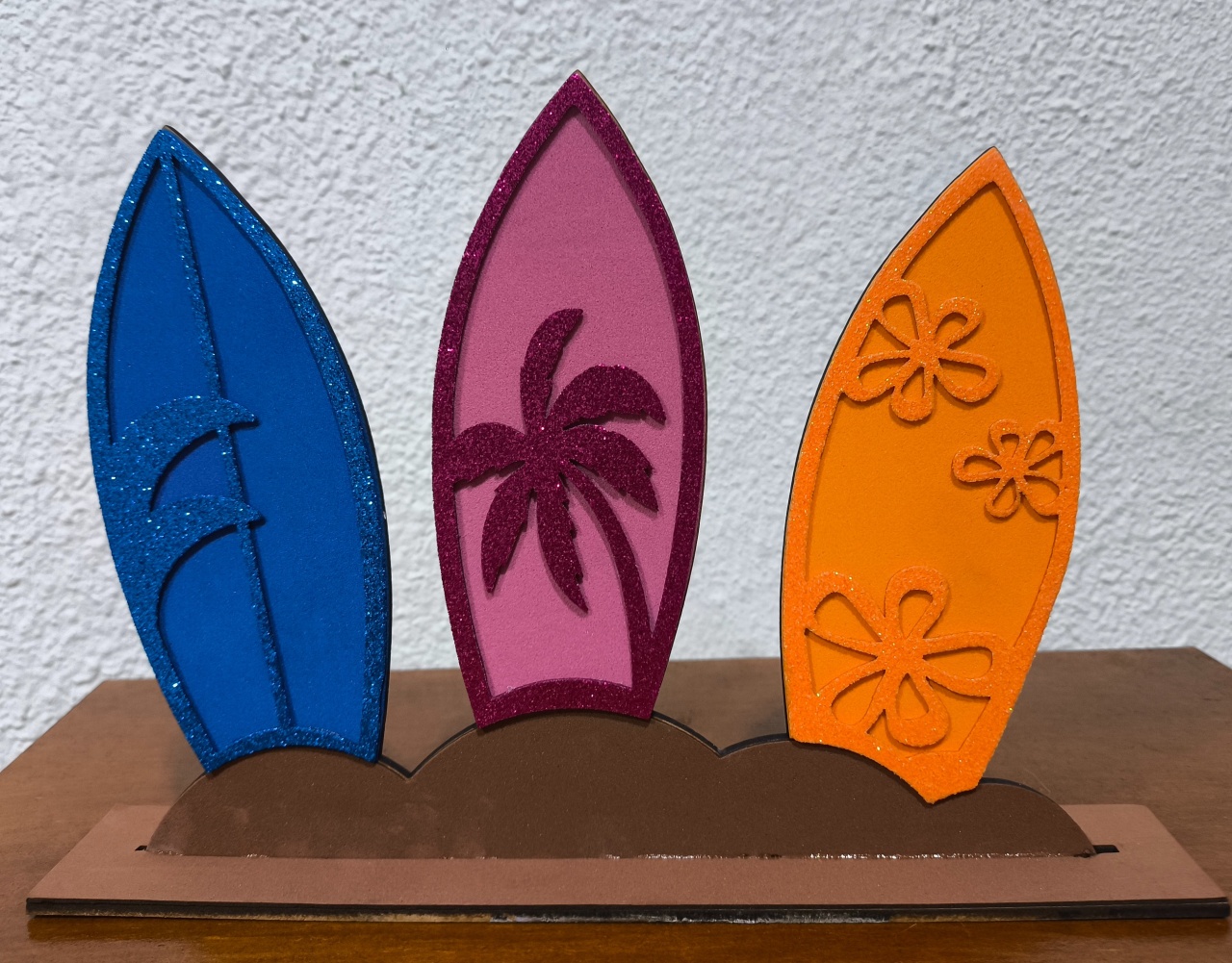 Pranchas de Surf Trio, Azul, Rosa E Laranja  - Baloesfeitosdesonhos 