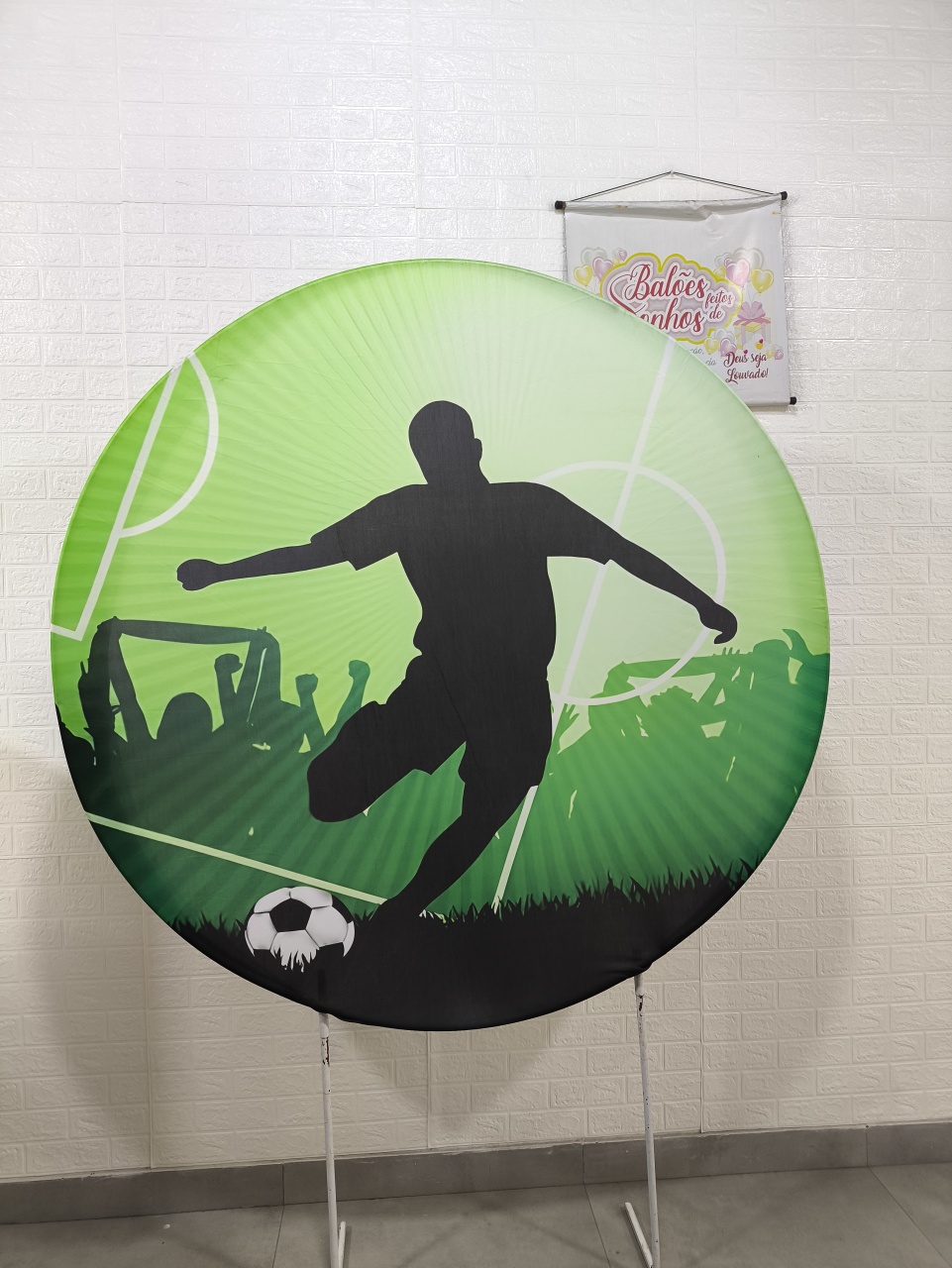 Painel Jogador Verde 150X150 - Futebol - Baloesfeitosdesonhos 