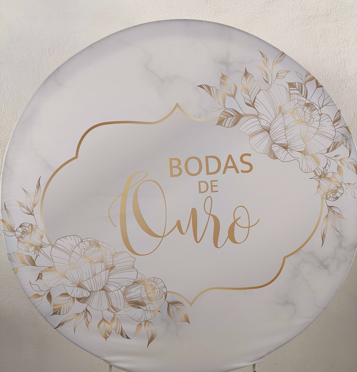 Painel Bodas de Ouro 150X150 - Baloesfeitosdesonhos 