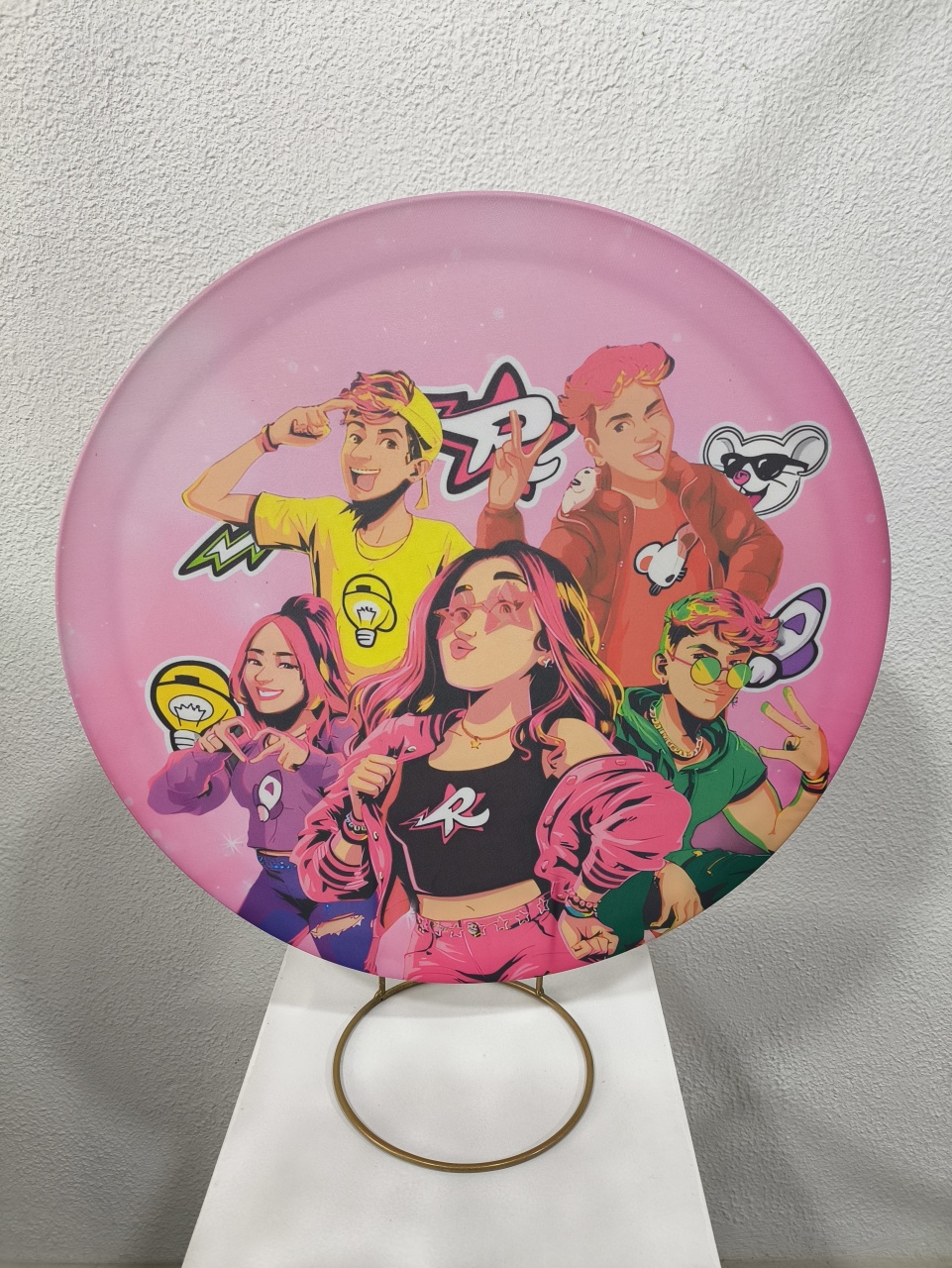 Painel de Mesa 50X50 Os Rosas - Baloesfeitosdesonhos 