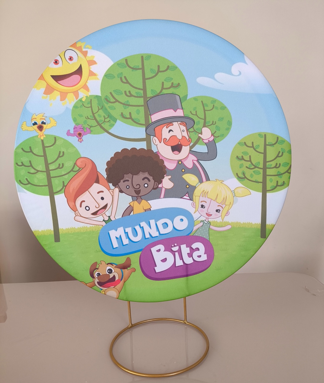 Mini Painel 50X50 Mundo Bita  - Baloesfeitosdesonhos 