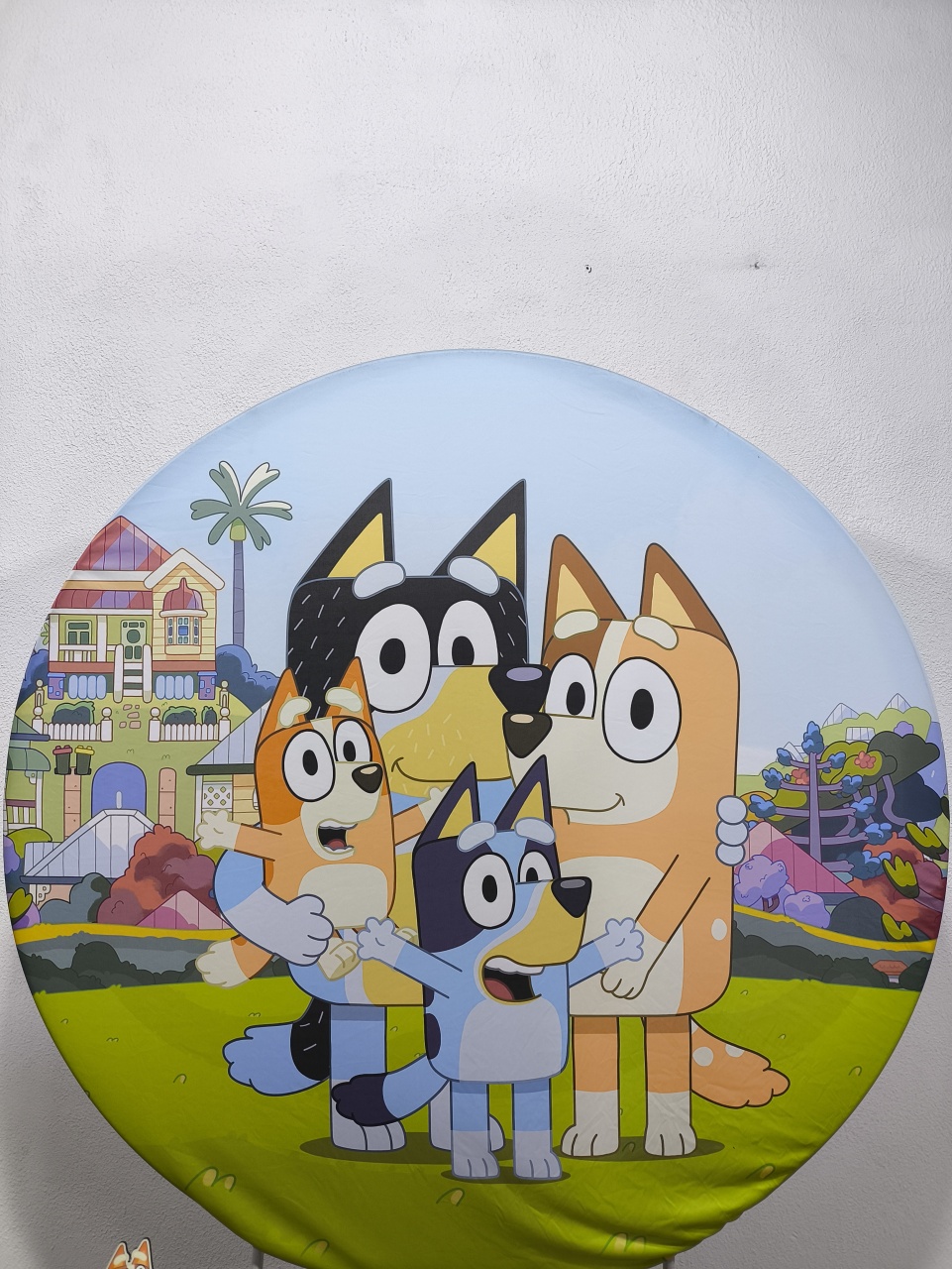 Painel Redondo Bluey E Bingo Família 150Cm - Baloesfeitosdesonhos 