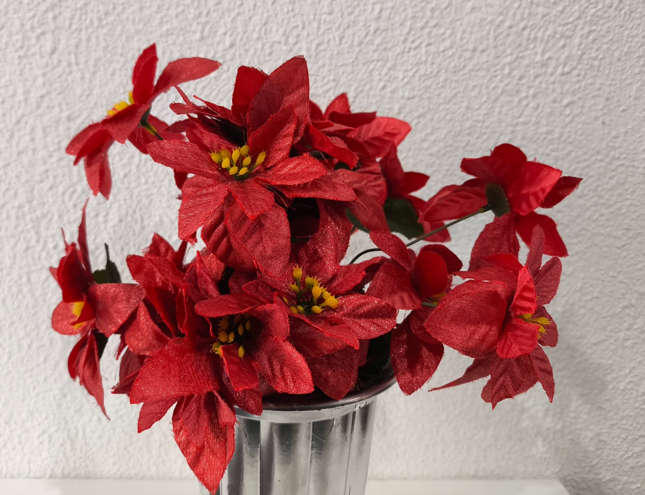 Arranjo de Flor-Do-Natal/Bico-De-Papagaio/Cardeal - Baloesfeitosdesonhos 