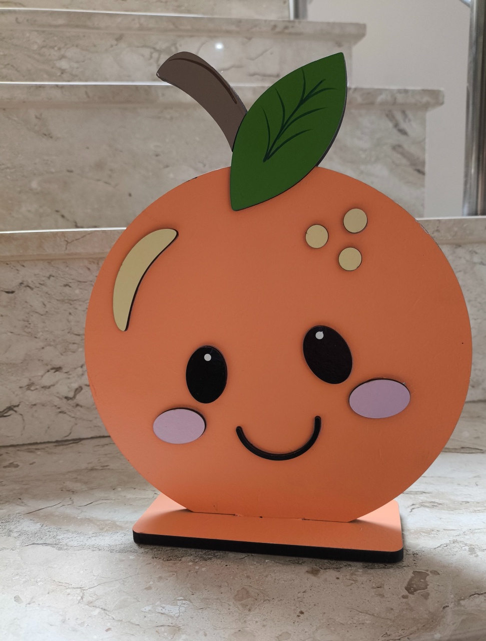 Display Laranja 3D  - Baloesfeitosdesonhos 
