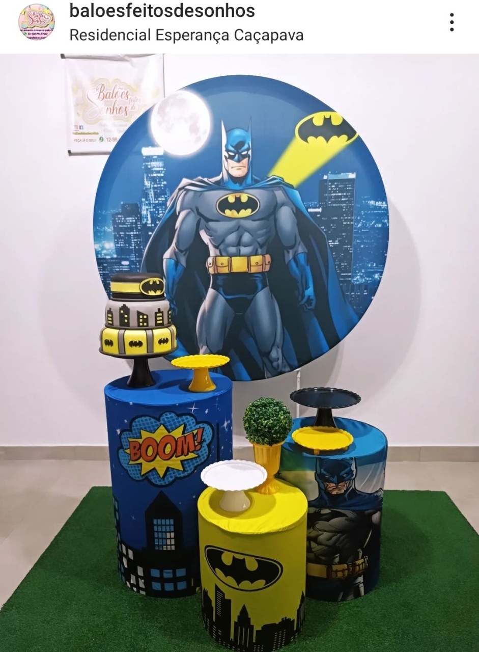 Kit Mini Table Batman - Baloesfeitosdesonhos 