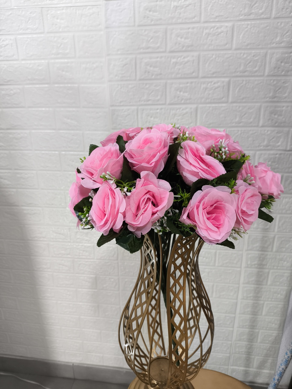 Arranjo de Flores Rosa G - Baloesfeitosdesonhos 