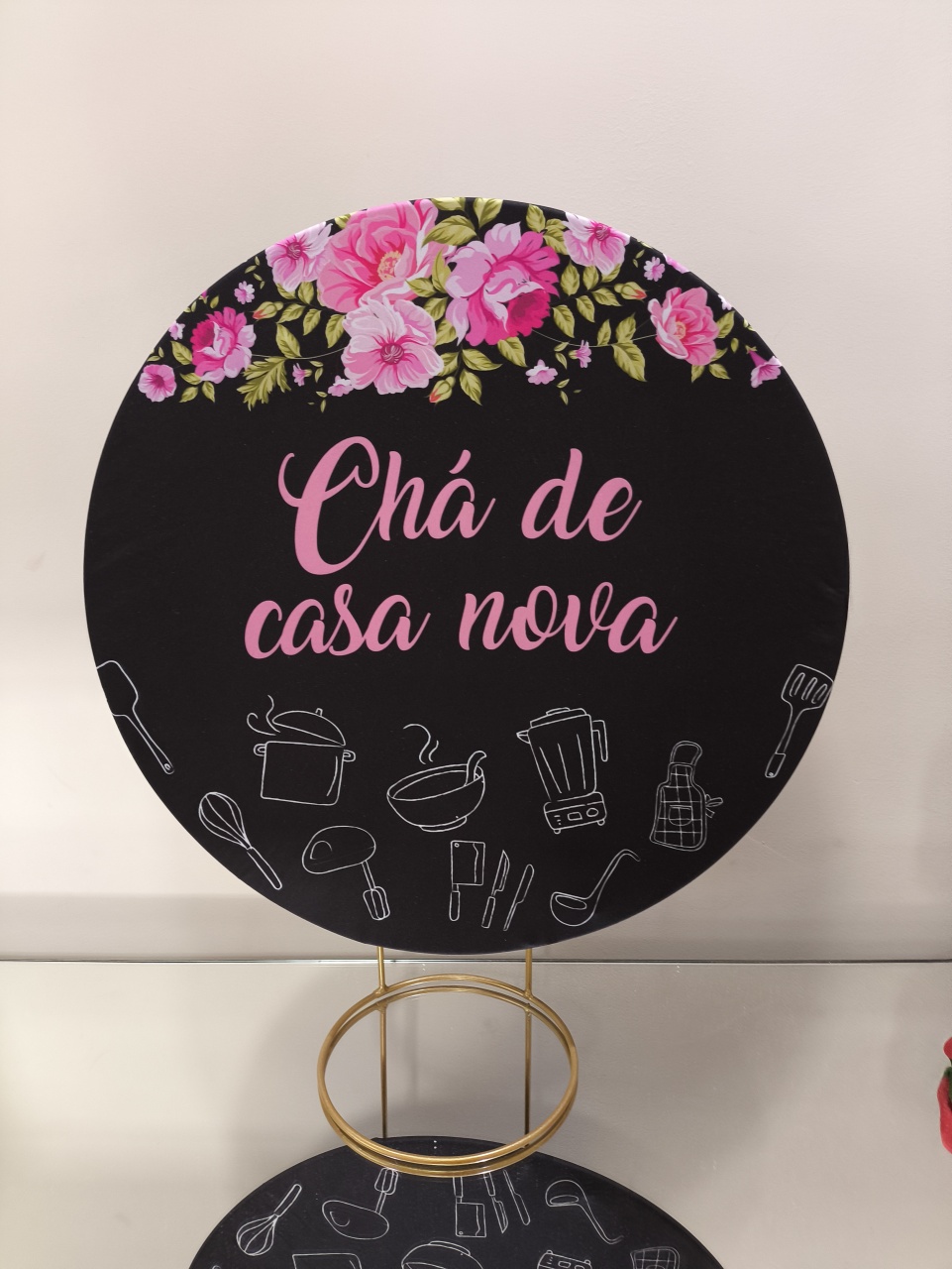 Mini Painel Chá de Cozinha 50X50 - Baloesfeitosdesonhos 