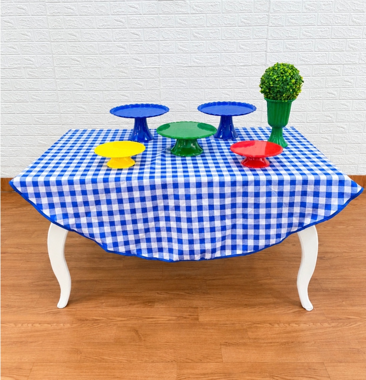 Kit Mesa Bolo Pic Nic Azul 0.60 Cm de Altura X 1M de Comp - Baloesfeitosdesonhos 