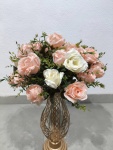 Arranjo de Flores Bege Com Salmão -G - imagem 2
