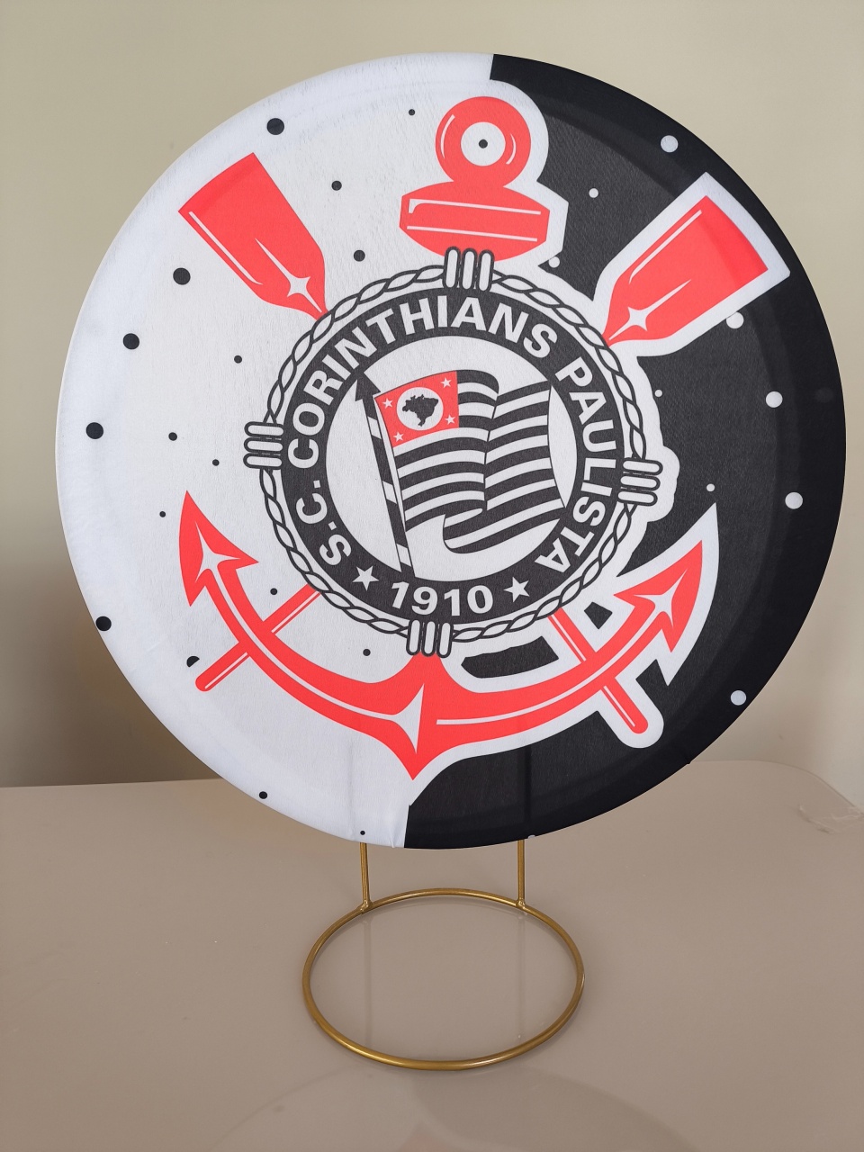 Mini Painel 50X50 Corinthians  - Baloesfeitosdesonhos 