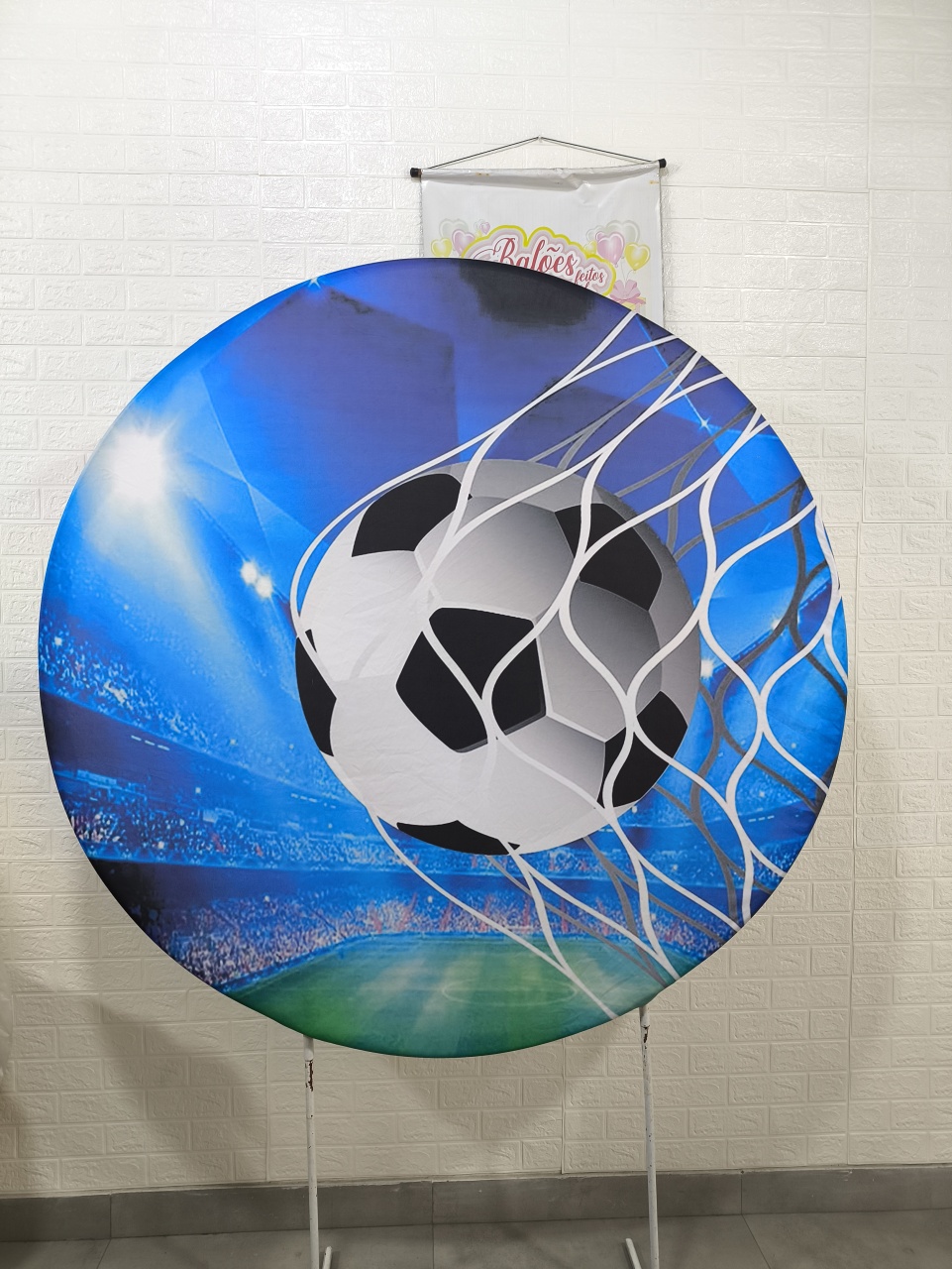 Painel Bola Na Rede 150X150 - Futebol - Baloesfeitosdesonhos 