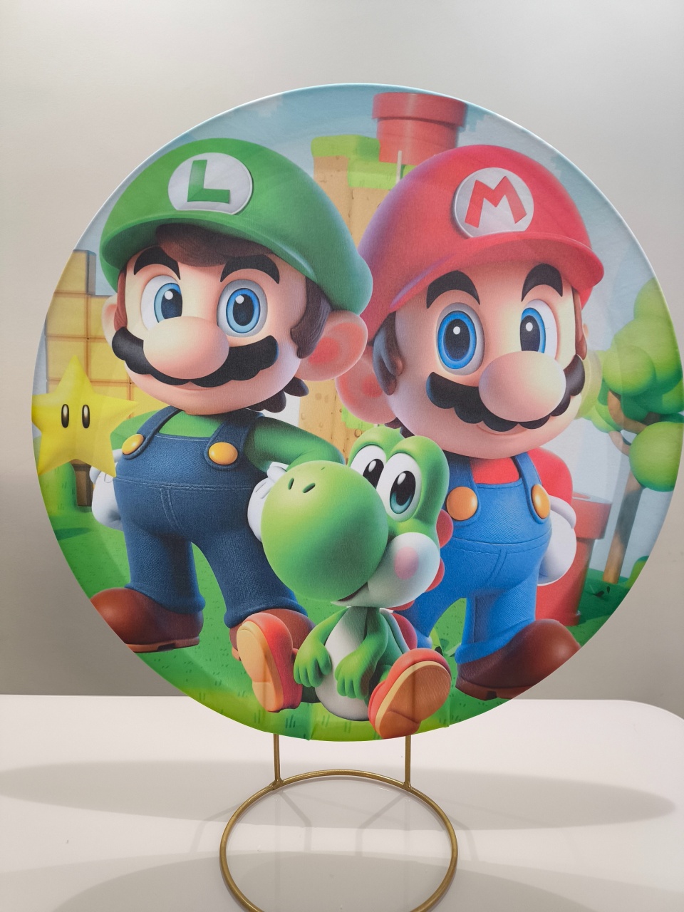Painel de Mesa 50X50 Mario Bros Baby - Baloesfeitosdesonhos 