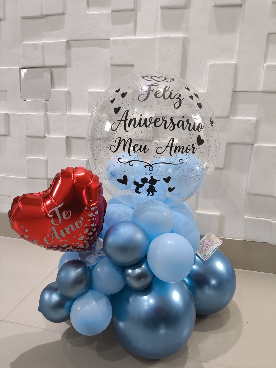 Balão Personalizado Com Mini Balão Eu Te Amo - Baloesfeitosdesonhos 