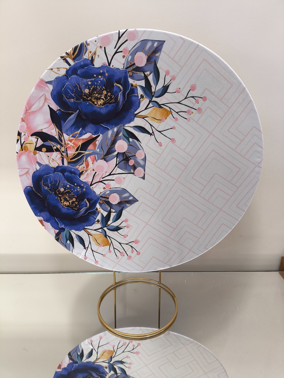 Mini Painel Floral Azul E Rosa - Baloesfeitosdesonhos 