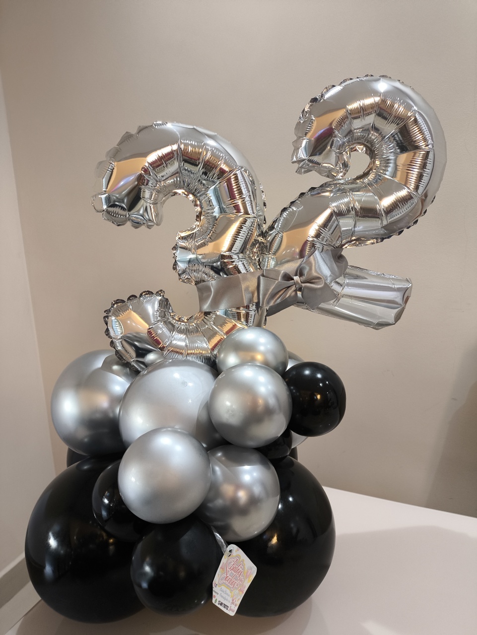 Balão Personalizado Idade Preto E Dourado - Baloesfeitosdesonhos 