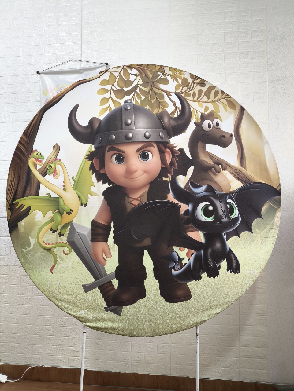 Painel 150X150 Como Treinar Seu Dragão Kids - Baloesfeitosdesonhos 