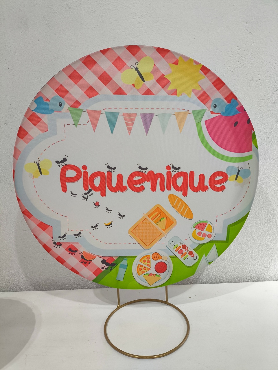 Mini Painel Picnic 50X50  - Baloesfeitosdesonhos 