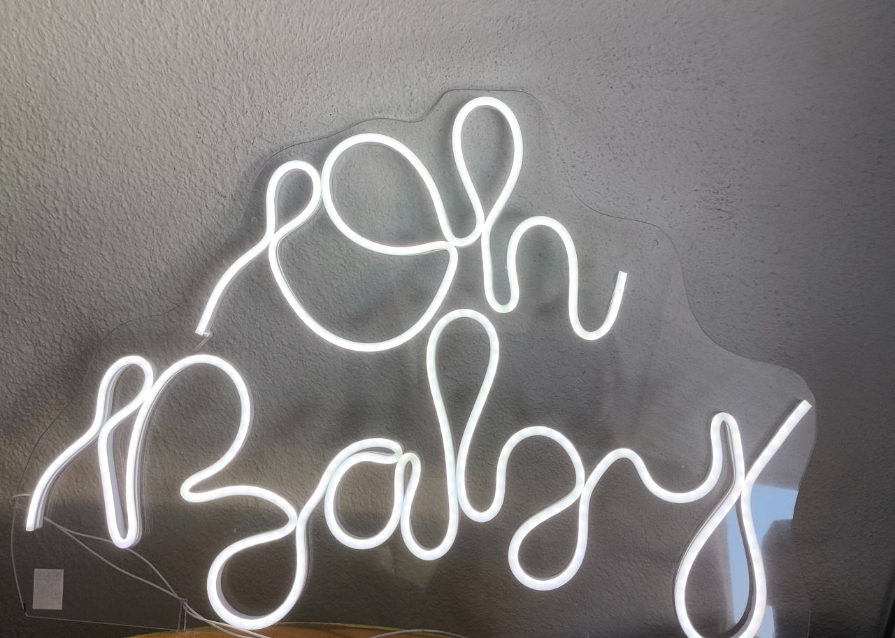 Led Oh Baby 50X50  - Baloesfeitosdesonhos 