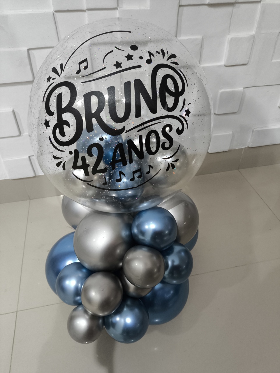 Balão Perolizado Azul E Prata Tamanho+- 0.60Cm - Baloesfeitosdesonhos 