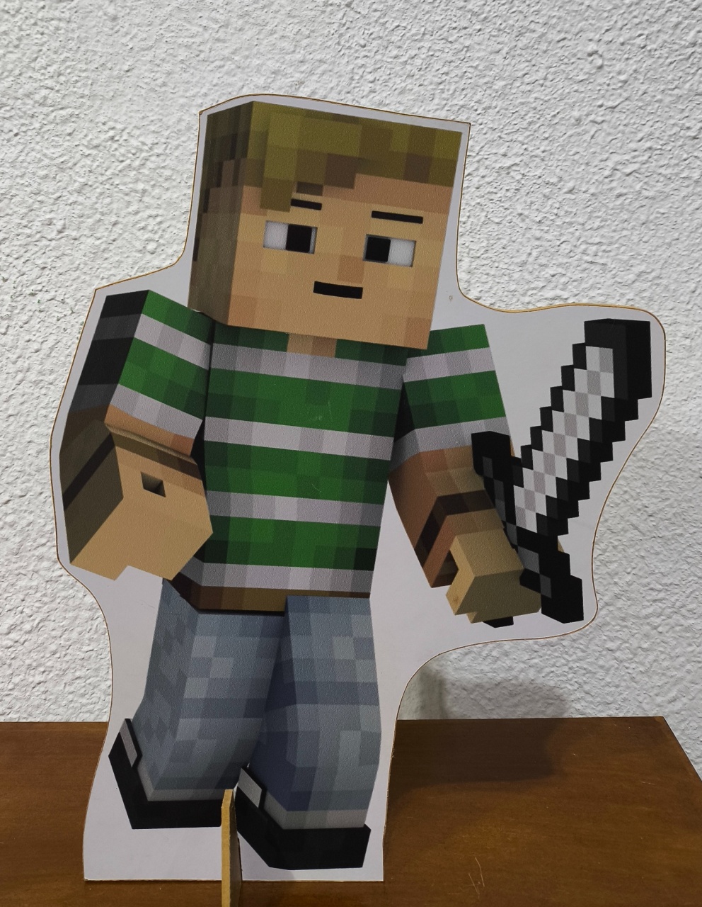 Display 30Cm, Personagem Do Minecraft  - Baloesfeitosdesonhos 