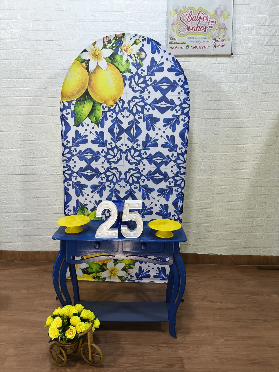 Kit Pocket Limões Siciliano/ Azulejo - Baloesfeitosdesonhos 