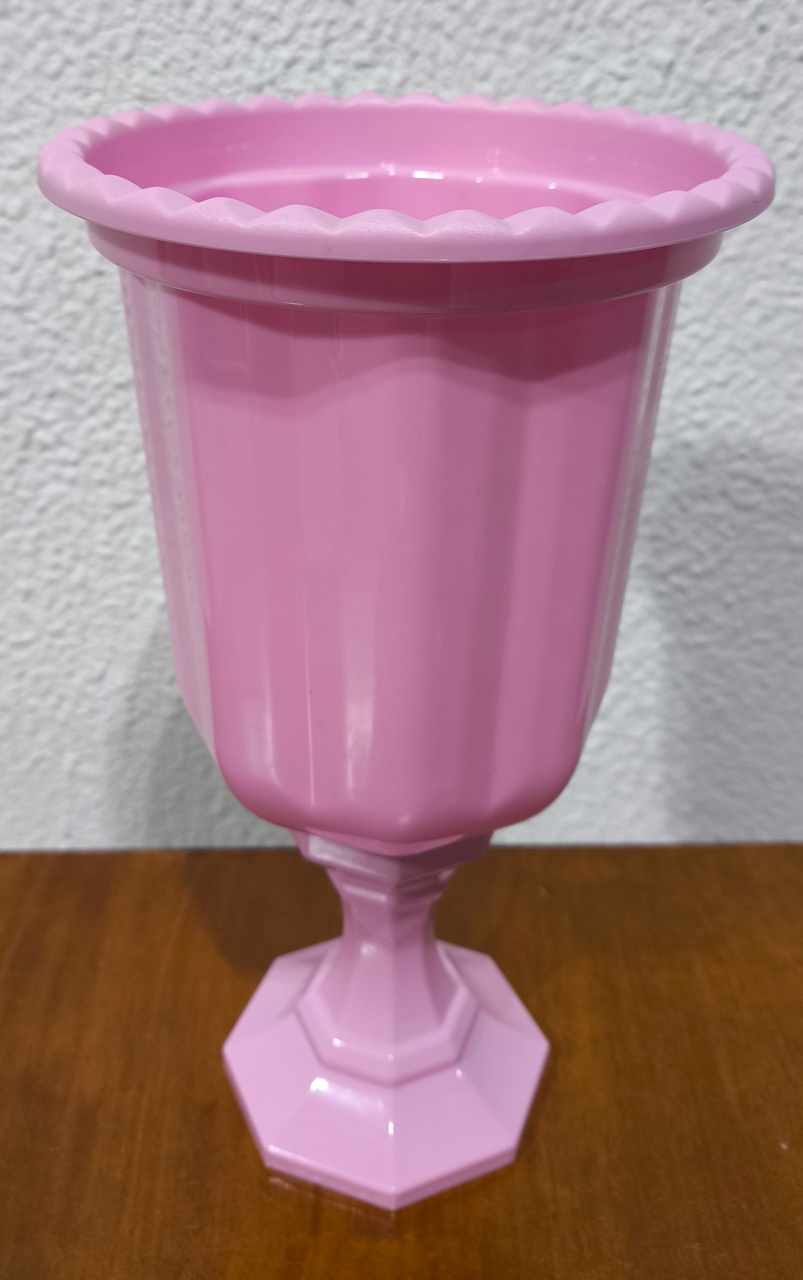 Vaso de Flor, Rosa Claro - Baloesfeitosdesonhos 