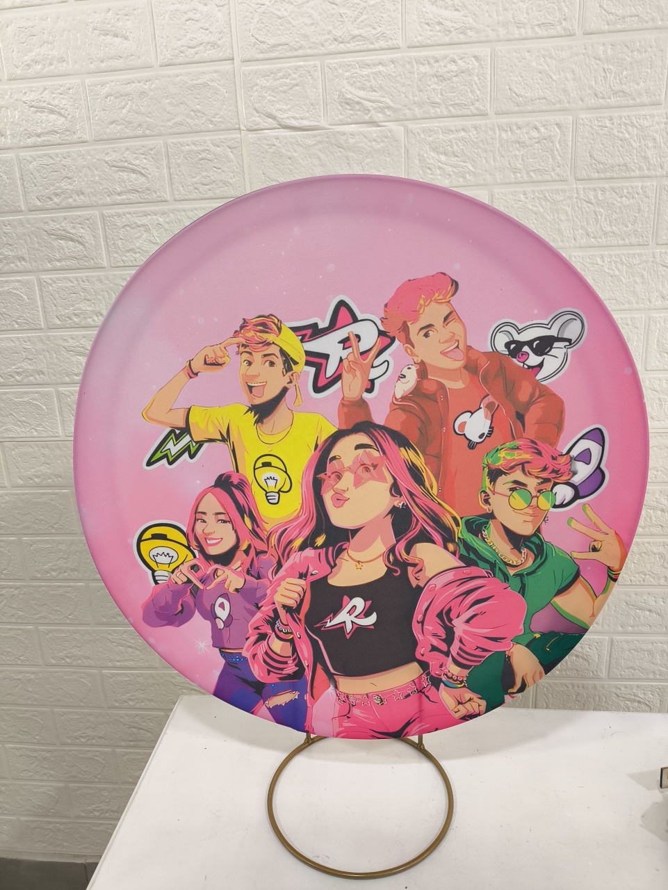 Mini Painel 50X50 dos Rosa - Baloesfeitosdesonhos 