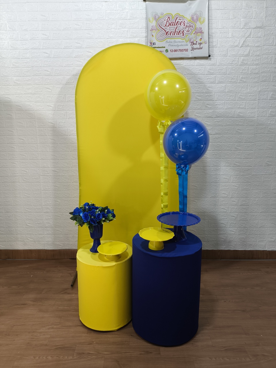 Kit Amarelo E Azul - Baloesfeitosdesonhos 