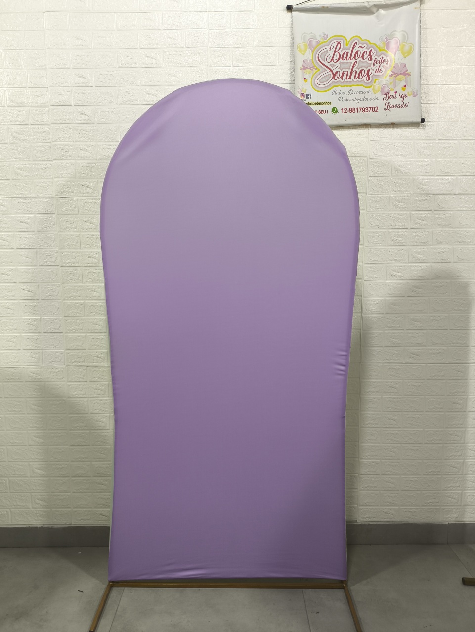 Painel Lilás Claro 2X1 Romano - Baloesfeitosdesonhos 