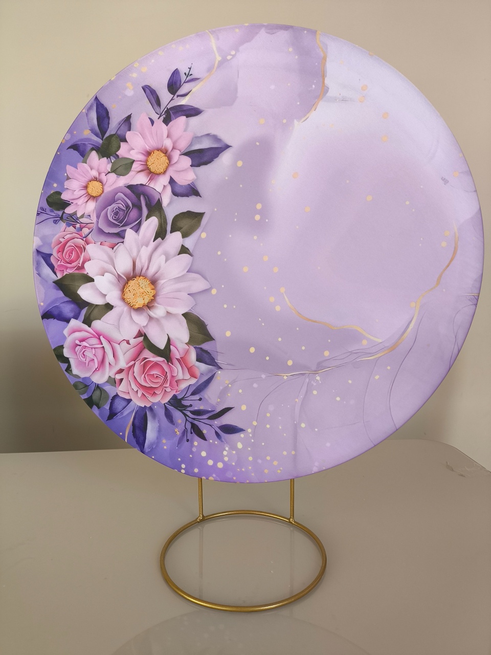 Mini Painel 50X50 Floral Lilás  - Baloesfeitosdesonhos 