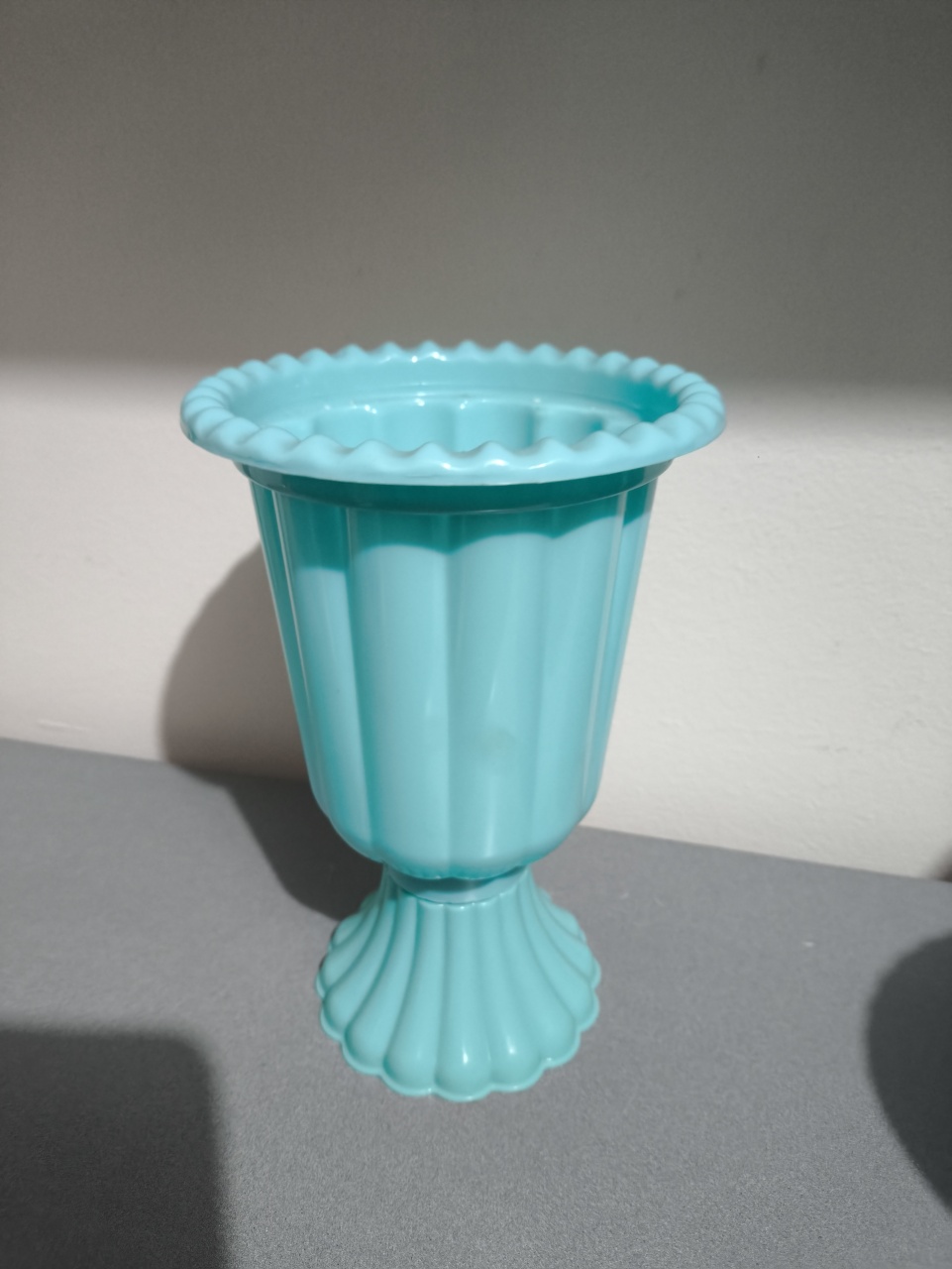 Vaso Grego Verde Água Ou Ciano 25Cm - Baloesfeitosdesonhos 