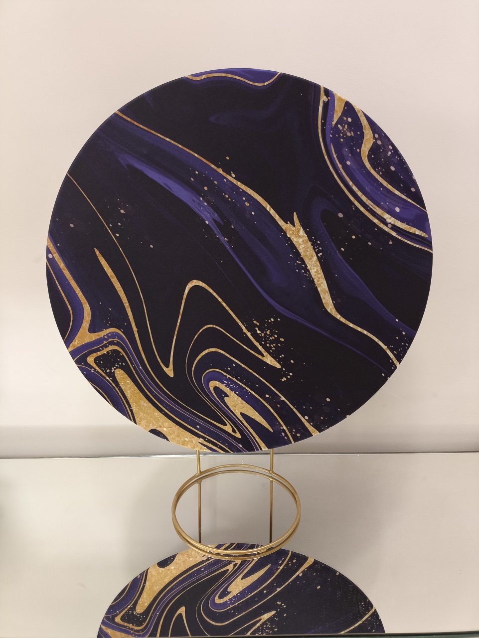 Mini Painel Preto Azul E Dourado 50X50 - Baloesfeitosdesonhos 