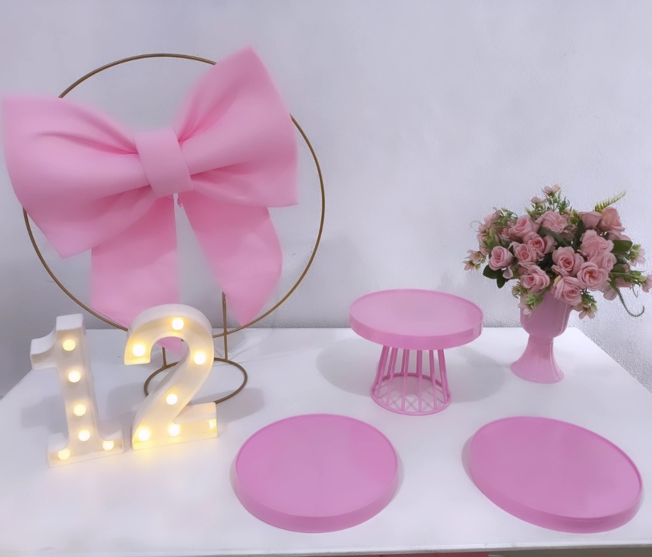 Mini Kit Laço - Painel de Mesa 50X50  - Baloesfeitosdesonhos 