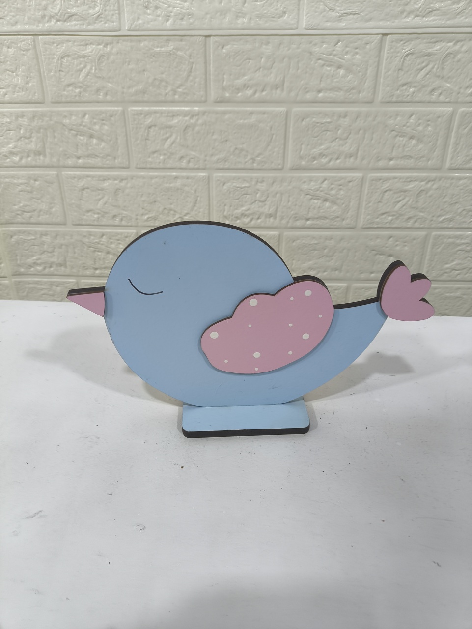 Display 3D Passarinho Azul E Rosa - Baloesfeitosdesonhos 