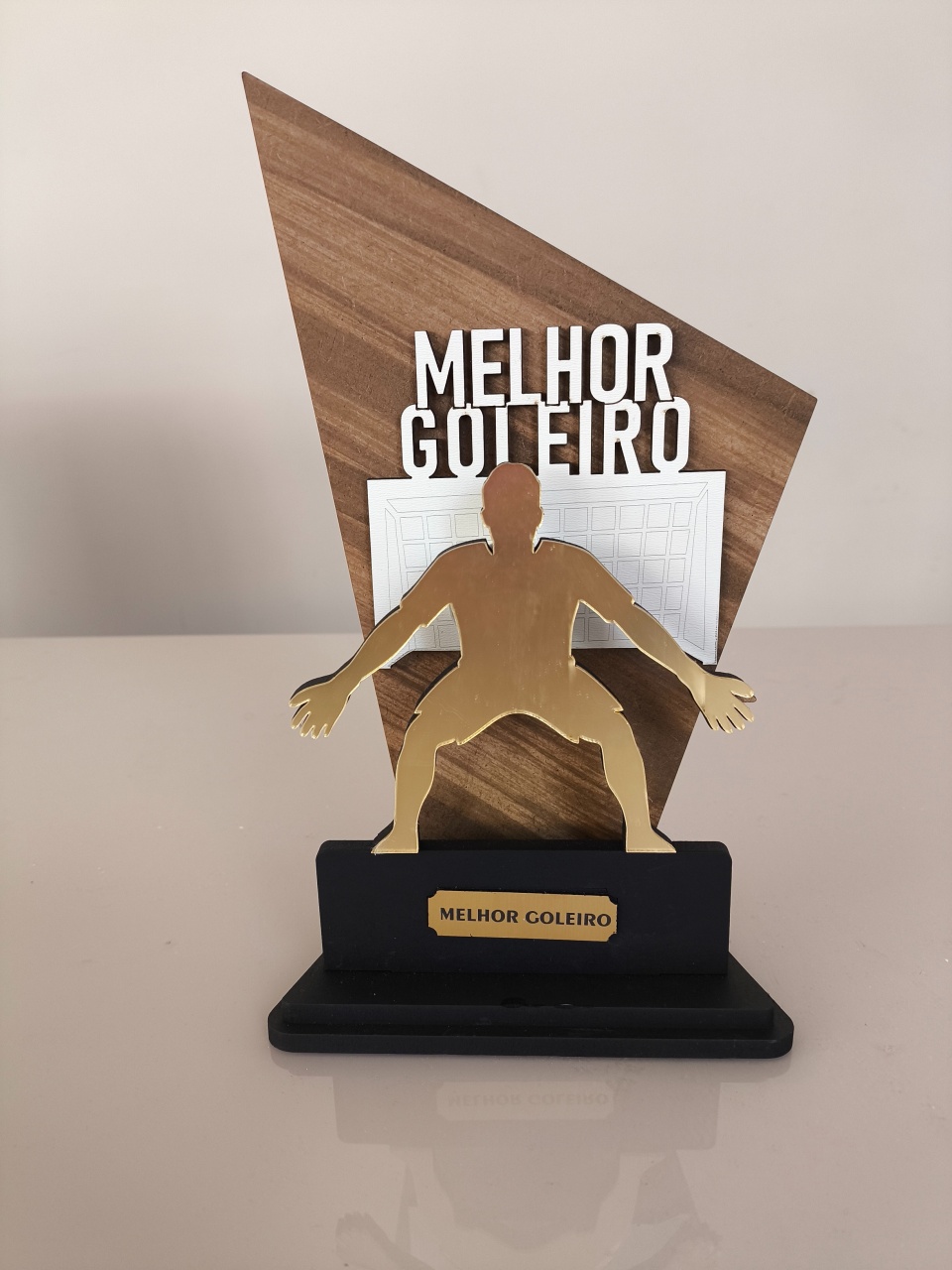 Display Melhor Goleiro 3D - Baloesfeitosdesonhos 