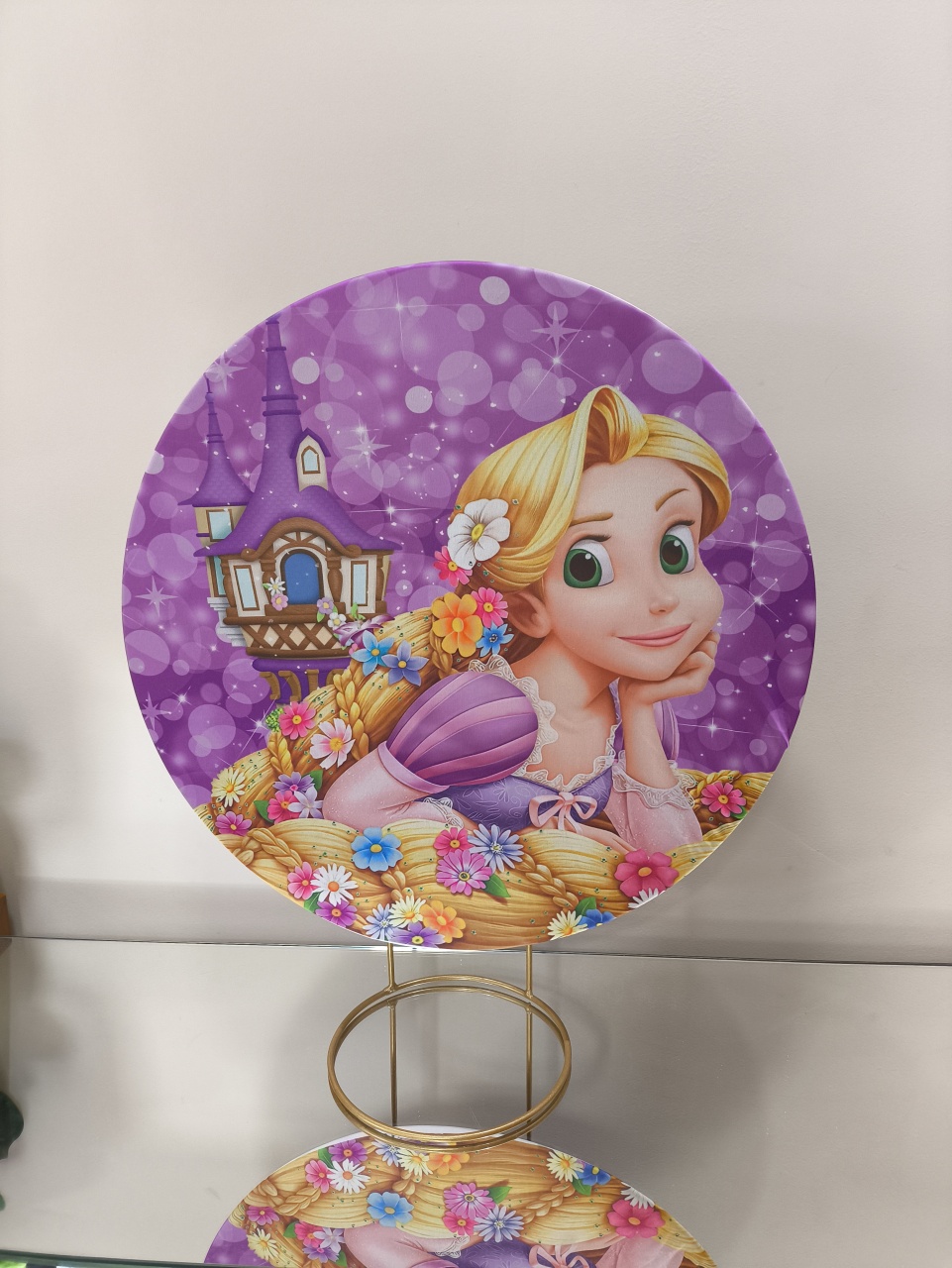 Mini Painel Enrolados, Rapunzel 50X50 - Baloesfeitosdesonhos 