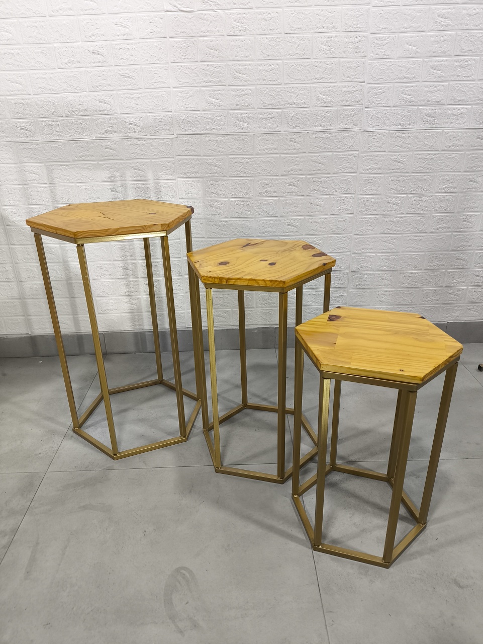 Trio Mesa Sextavado P M G - Baloesfeitosdesonhos 