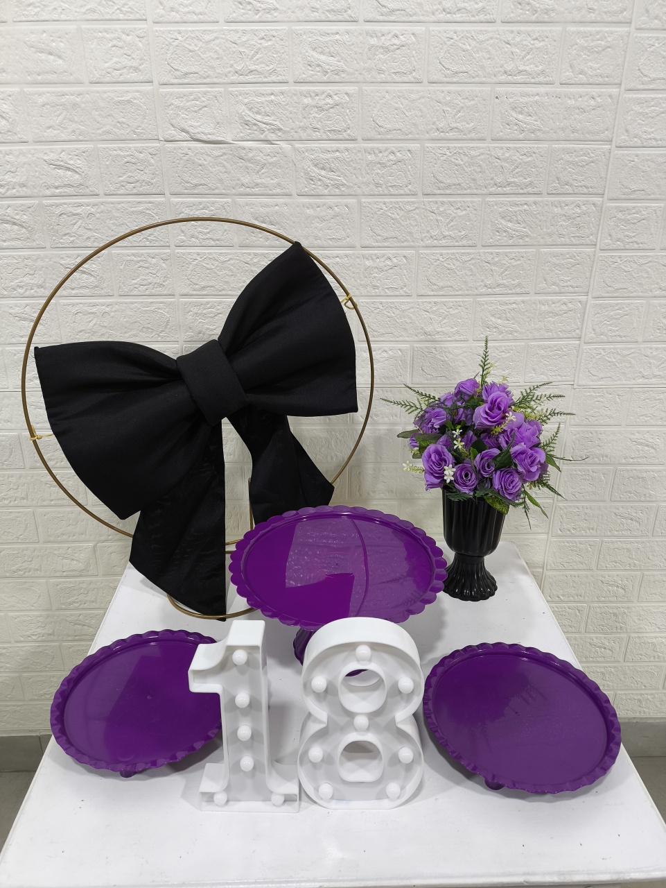 Kit Laço Preto E Roxo Ok - Baloesfeitosdesonhos 