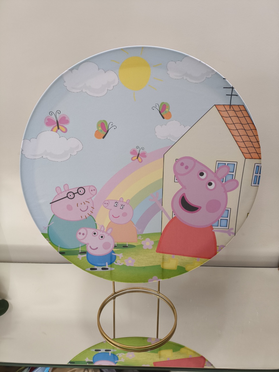 Mini Painel Peppa Pig Casinha 50X50 - Baloesfeitosdesonhos 