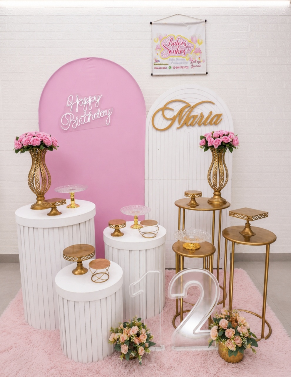 Kit Celebrar Rosa Bebê - Baloesfeitosdesonhos 