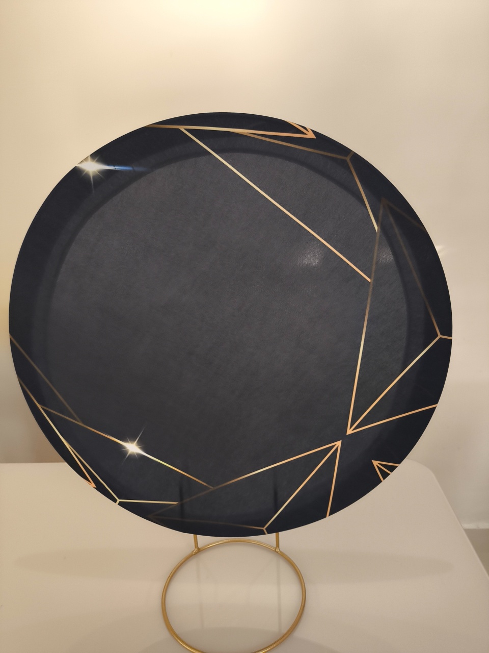 Painel de Mesa 50X50 Preto C Dourado  - Baloesfeitosdesonhos 