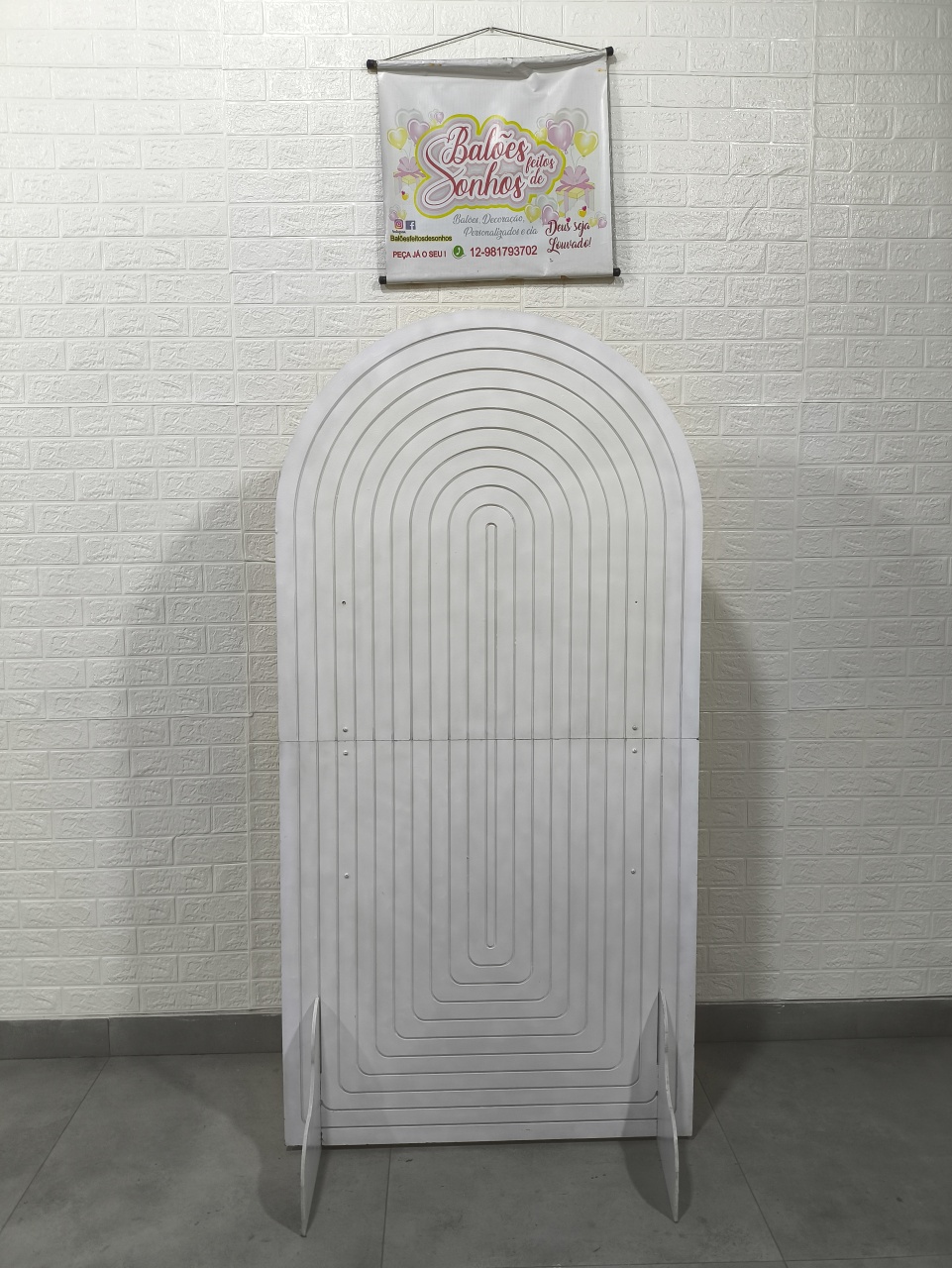 Painel Riscado Branco 1,80Cm - Baloesfeitosdesonhos 