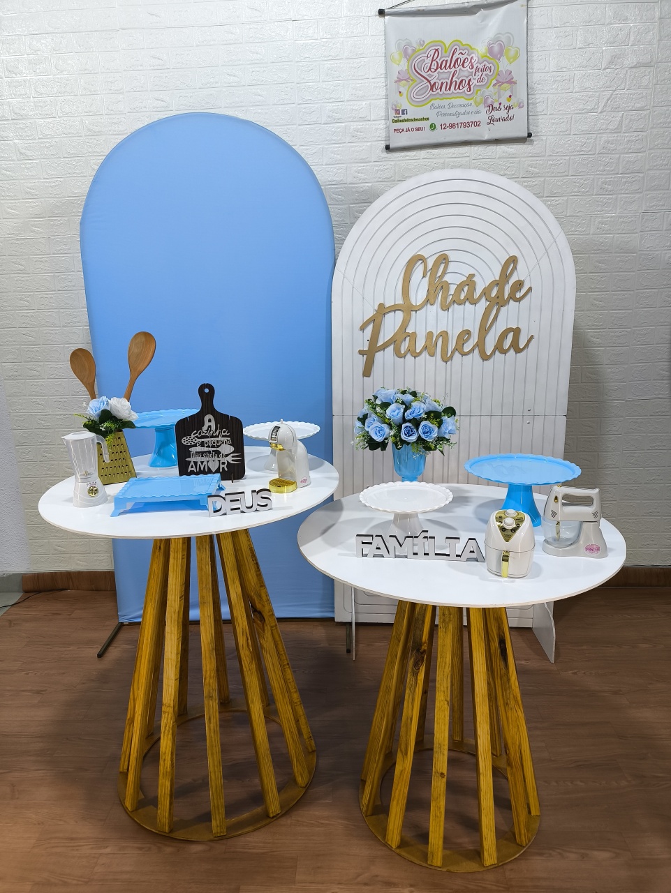 Kit Chá de Panela Azul Serenite - Baloesfeitosdesonhos 