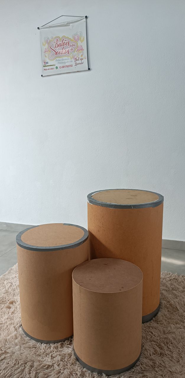Trio de Cilindro  - Baloesfeitosdesonhos 