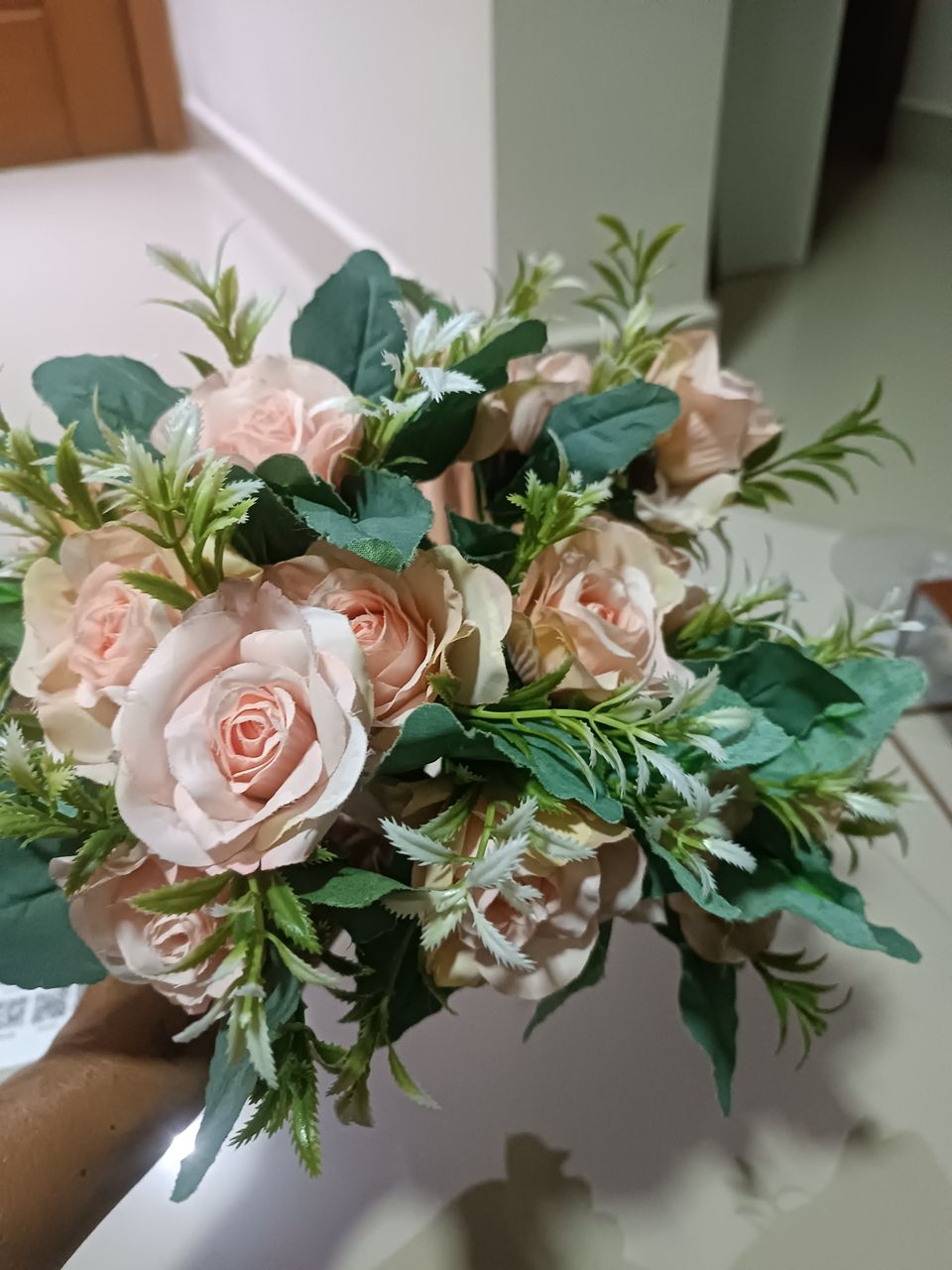 Arranjo Flor Rosa Bebe P - Baloesfeitosdesonhos 
