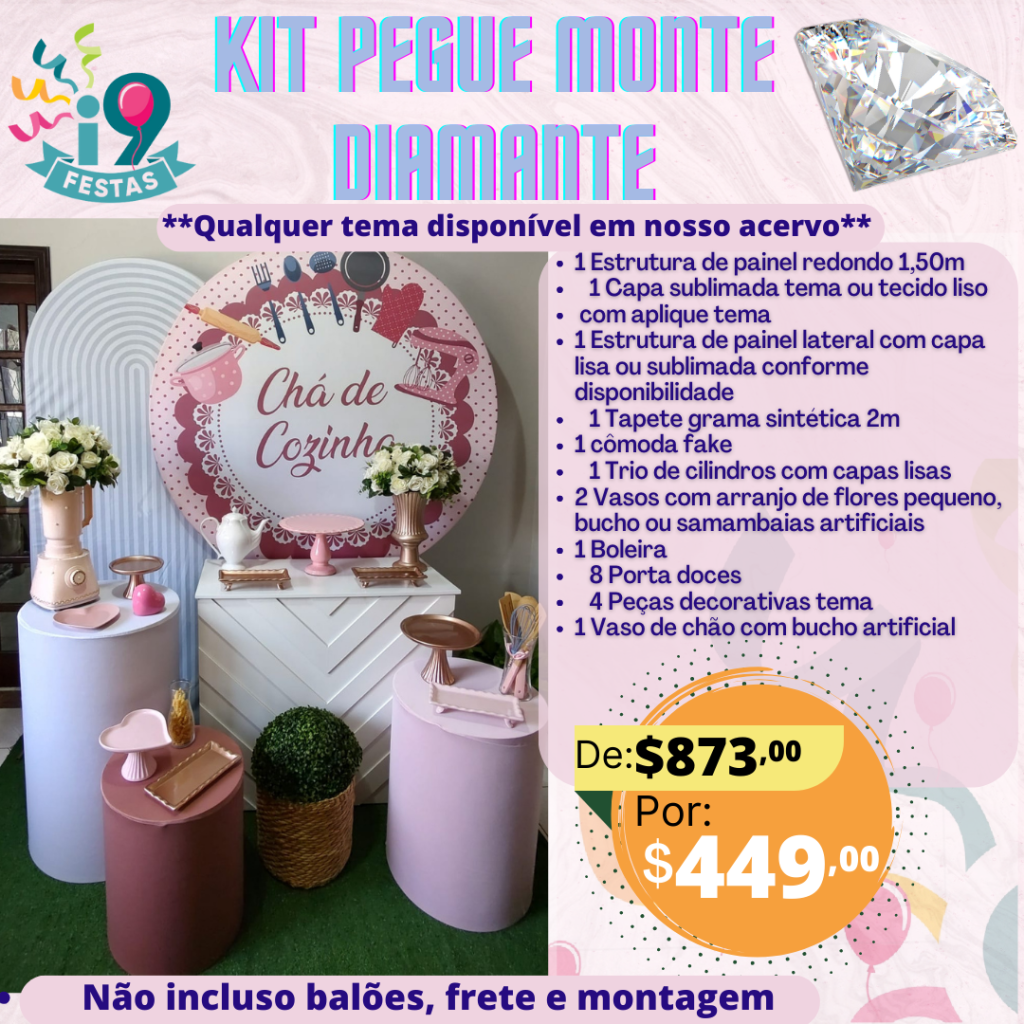 Pegue Monte Diamante - Chá de Cozinha - i9festas