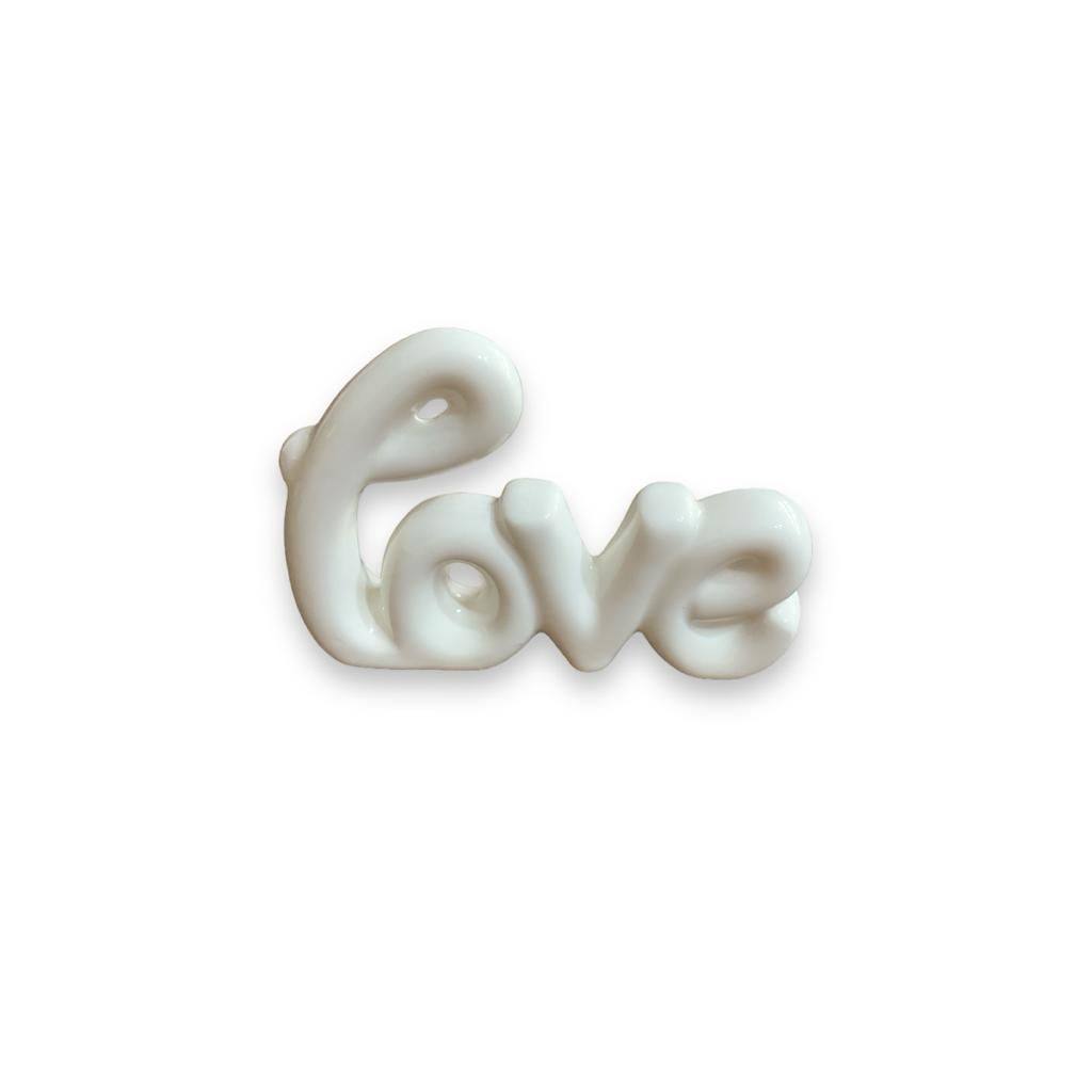 Palavra "Love" - Branco - Porcelana - Branco - i9festas