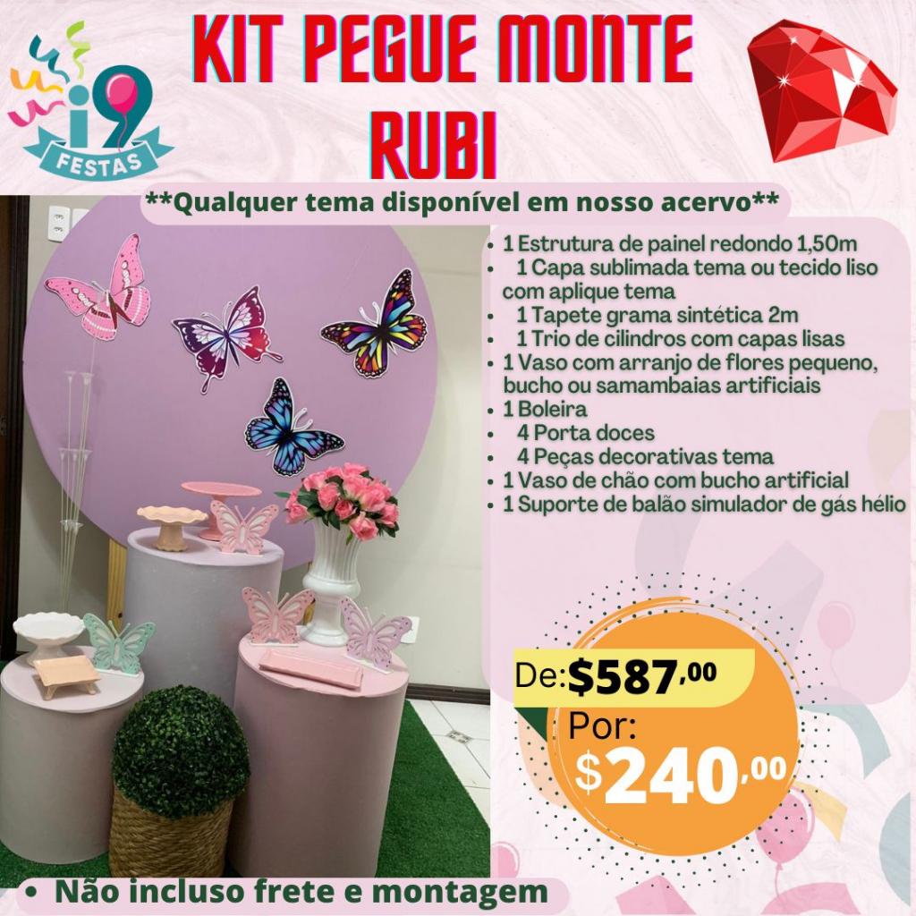 Kit Pegue Monte Rubi - Borboletas - i9festas
