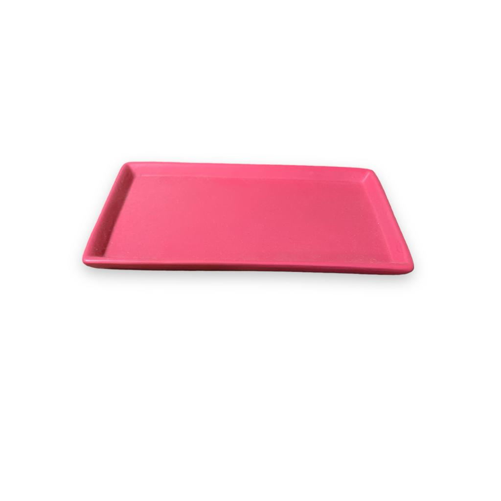 Bandeja Retangular Lisa - Pink Fosco - Pink - i9festas