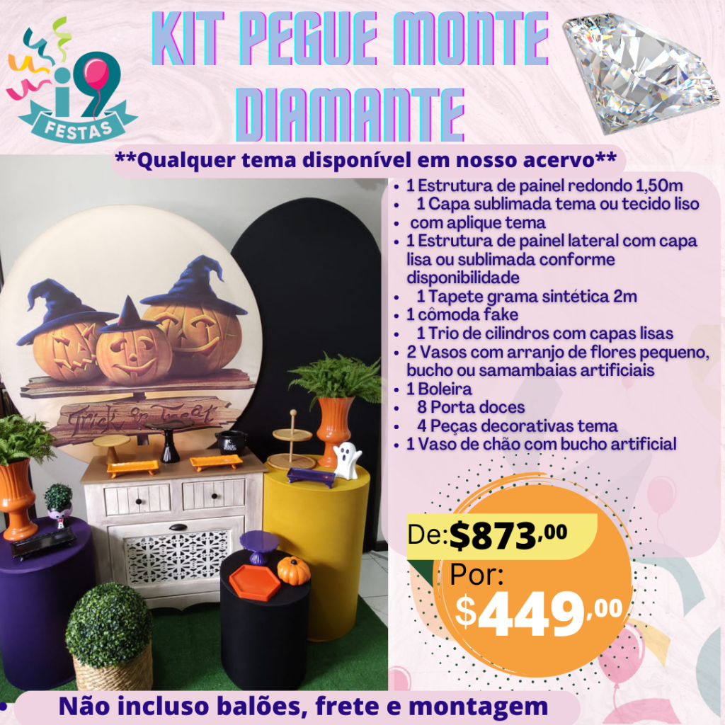 Pegue Monte Diamante - Halloween - i9festas